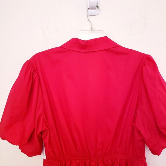 And Now This Pink 100% Cotton Flirty Dress with Puff Sleeves Size 2X NWT - Picture 5 of 10